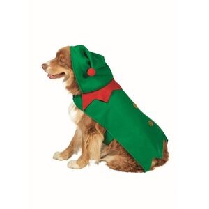 NWT 27’’ Green and red christmas elf dog costume size large